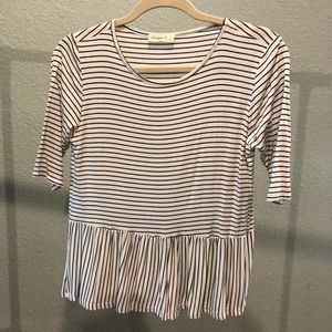 Striped Peplum Shirt